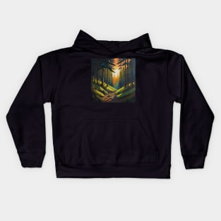 Sunrise over the forest Kids Hoodie